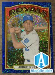 2021 Topps Heritage Blue Chrome Sparkle Jorge Soler Kansas City Royals #165